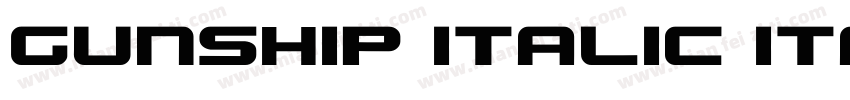 Gunship Italic Italic字体转换